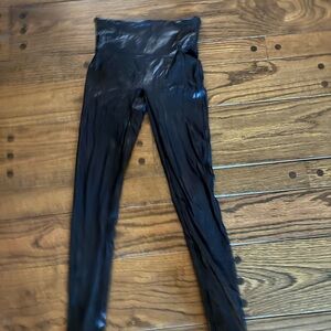 Aritzia Shiny Black Kids Leggings